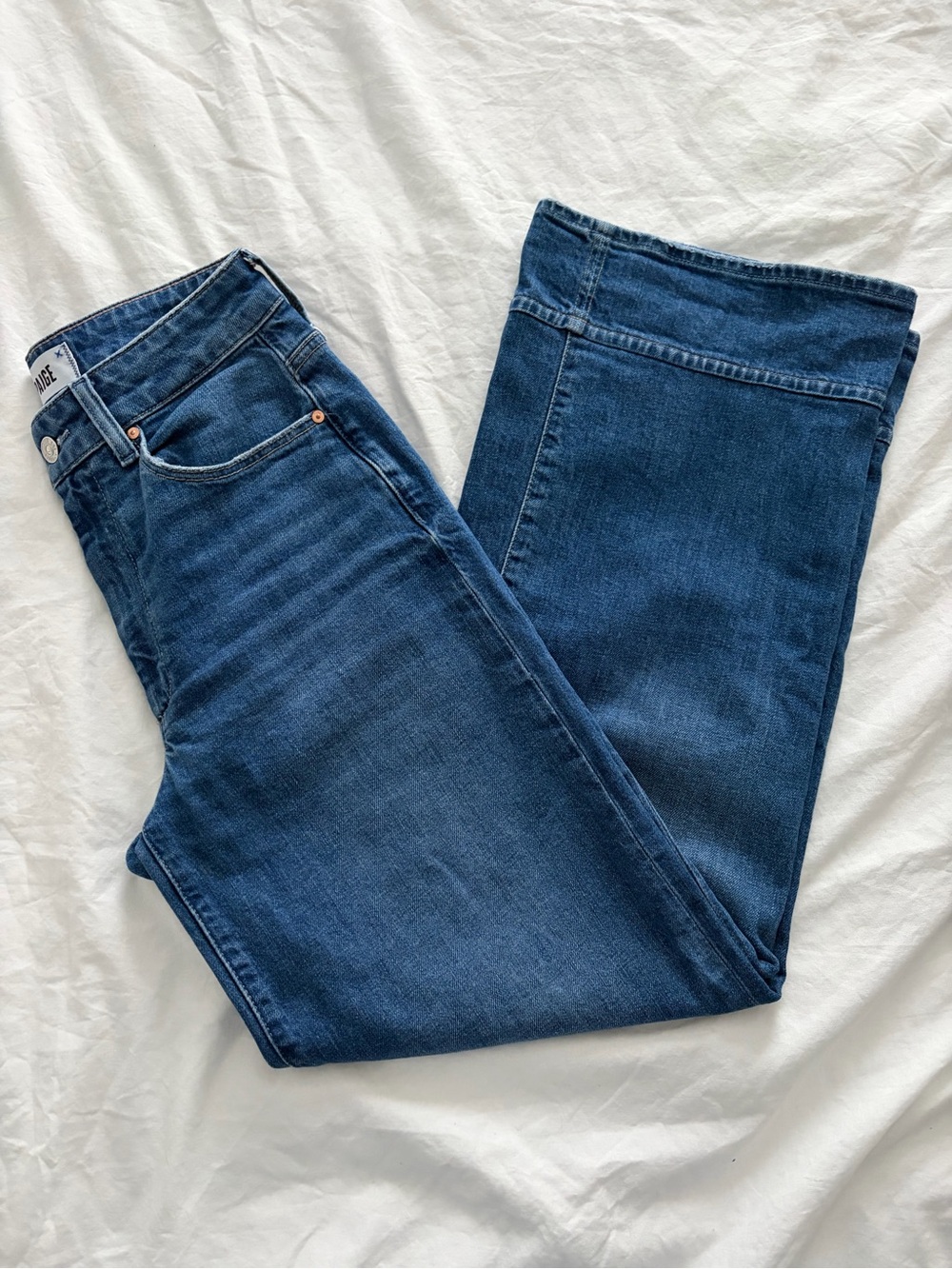 PAIGE Wide Leg Sasha Jeans Medium/Dark Wash